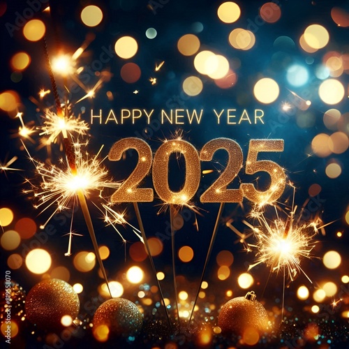 Happy new year in night