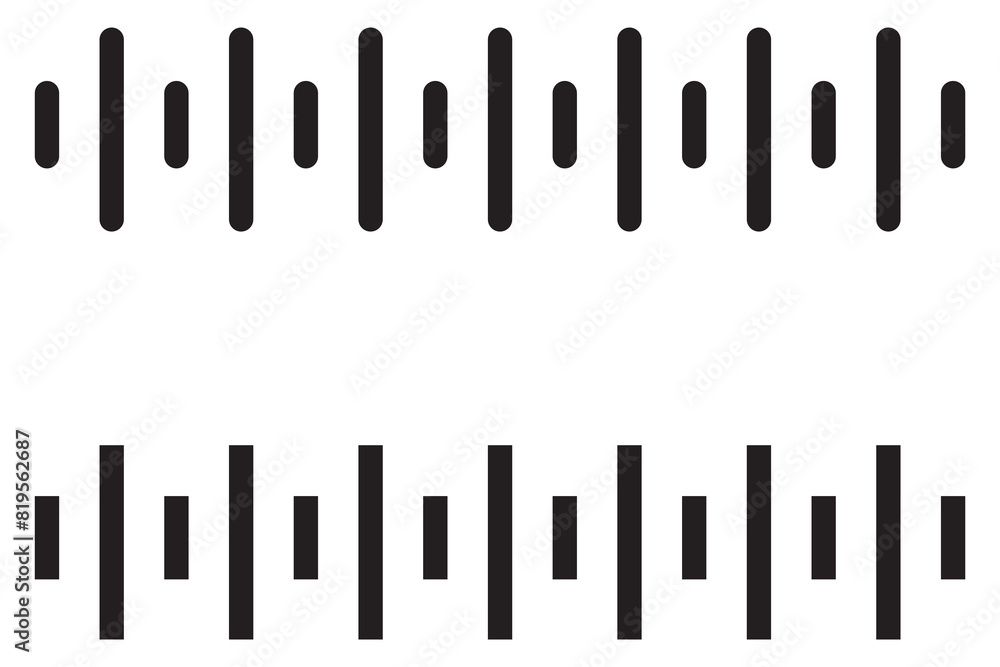 Sound / audio wave or soundwave line art vector icon for music apps and websites Sound / audio wave or soundwave line art vector icon for music apps and websites