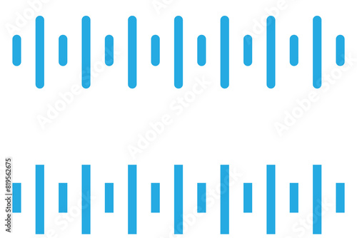 Set of Radio Wave icons. Monochrome simple sound wave on white background. Isolated vector illustration.