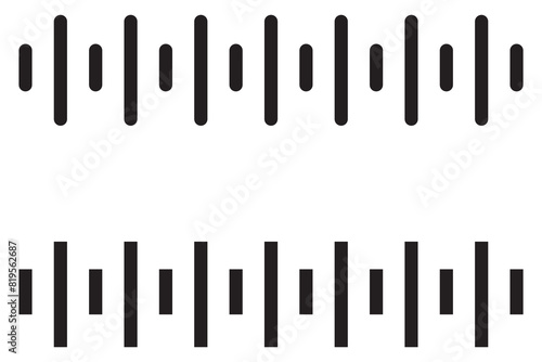 Sound / audio wave or soundwave line art vector icon for music apps and websites