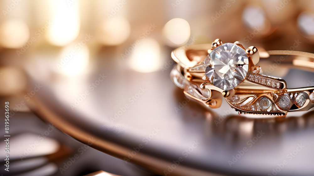 a couple of rings sitting on top of a table a couple of rings sitting on top of a table