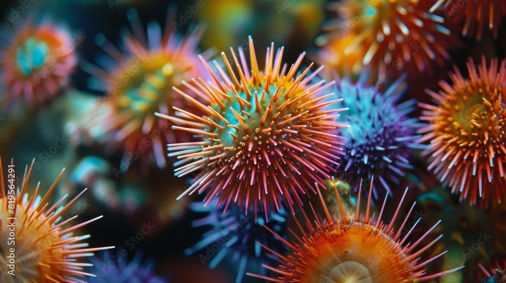 Illustrate the resilience of sea urchins in adapting to diverse ocean environments Illustrate the resilience of sea urchins in adapting to diverse ocean environments