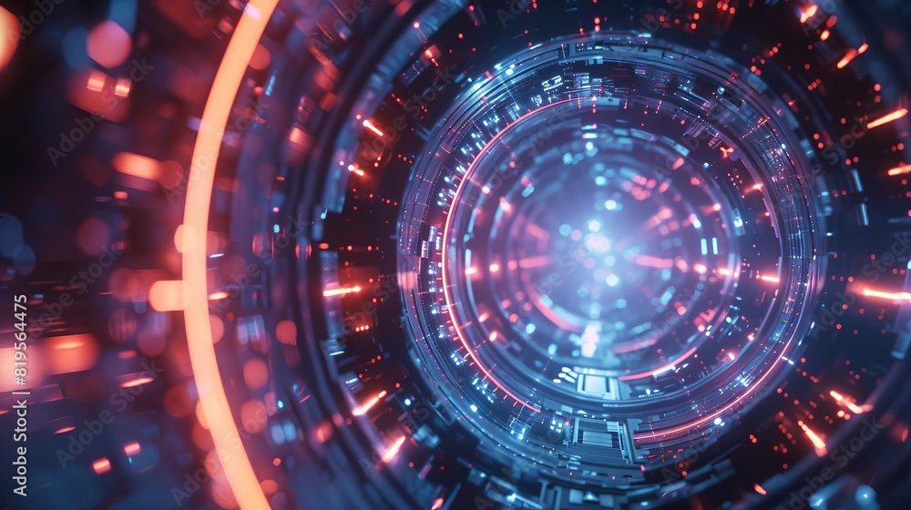 Obraz premium Imagine futuristic space stations harnessing cosmic energy for human needs