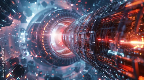 Imagine futuristic space stations harnessing cosmic energy for human needs photo