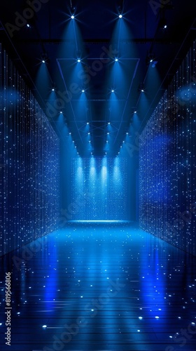 A Azure glow Exhibition Stage Background