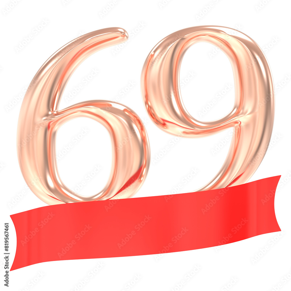 Happy Anniversary 69 Years 3d Rendering Happy Anniversary 69 Years 3d Rendering
