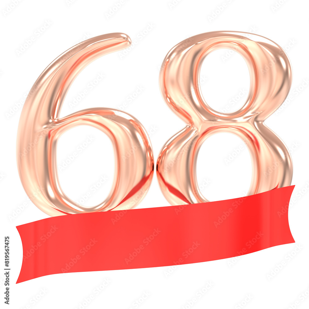 Happy Anniversary 68 Years 3d Rendering Happy Anniversary 68 Years 3d Rendering