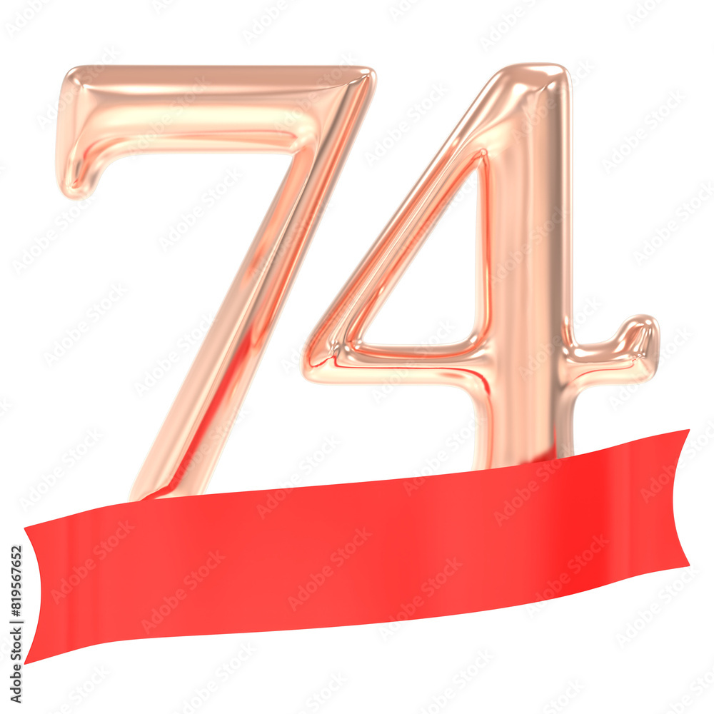 Happy Anniversary 74 Years 3d Rendering Happy Anniversary 74 Years 3d Rendering