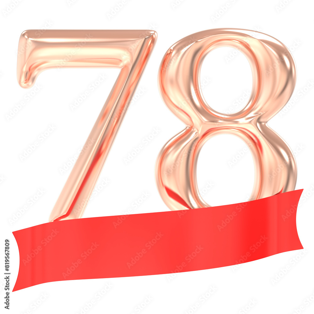 Happy Anniversary 78 Years 3d Rendering Happy Anniversary 78 Years 3d Rendering