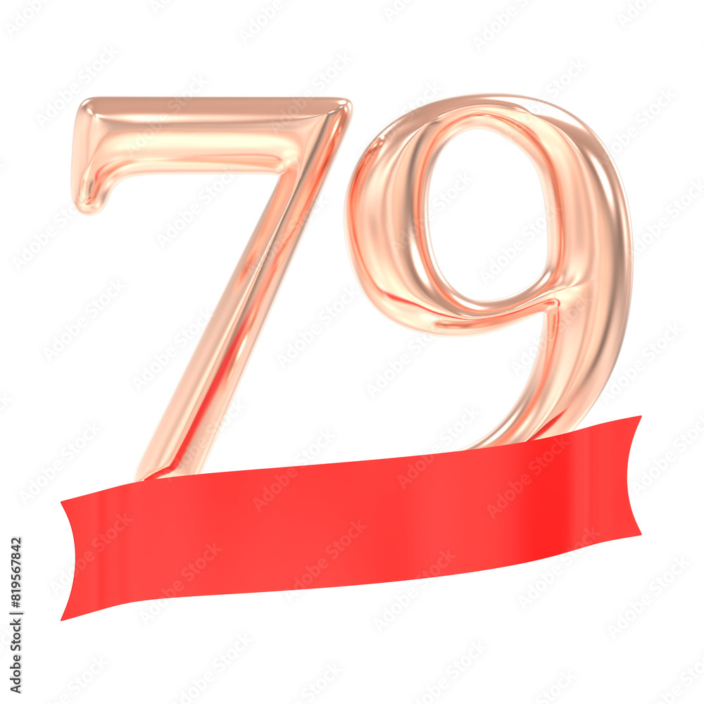 Happy Anniversary 79 Years 3d Rendering Happy Anniversary 79 Years 3d Rendering