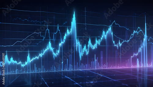 Abstract digital chart background business graph statistics 5