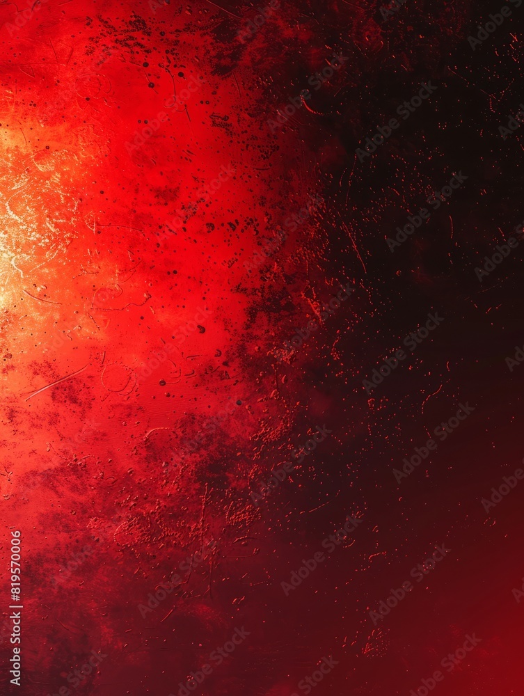 red to black spot , color gradient rough abstract background shine bright light and glow template empty space , grainy noise grungy texture