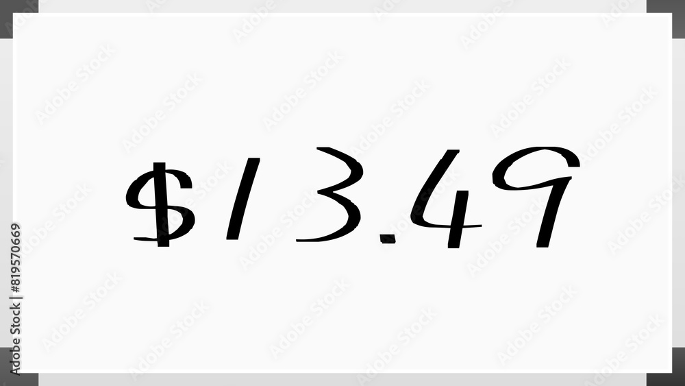 $13.49 のホワイトボード風イラスト $13.49 のホワイトボード風イラスト