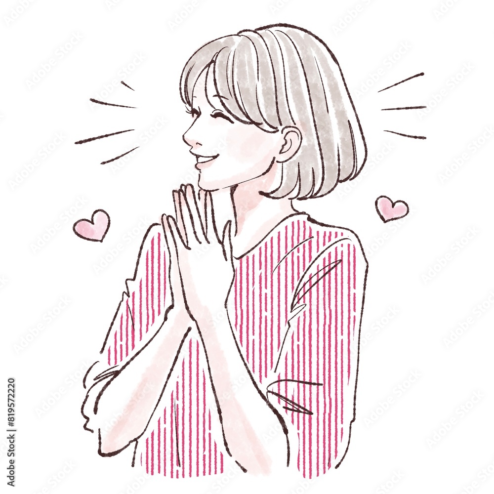 喜ぶ/喜び/嬉しい/やったー/キュン/恋をする/ときめく/バレンタイン/ときめき/ハート/恋愛/出会い/メロメロ/惚気/大喜び/幸せ/ハッピー/笑顔/水彩/手描き/女性/女の子のイラスト素材 喜ぶ/喜び/嬉しい/やったー/キュン/恋をする/ときめく/バレンタイン/ときめき/ハート/恋愛/出会い/メロメロ/惚気/大喜び/幸せ/ハッピー/笑顔/水彩/手描き/女性/女の子のイラスト素材