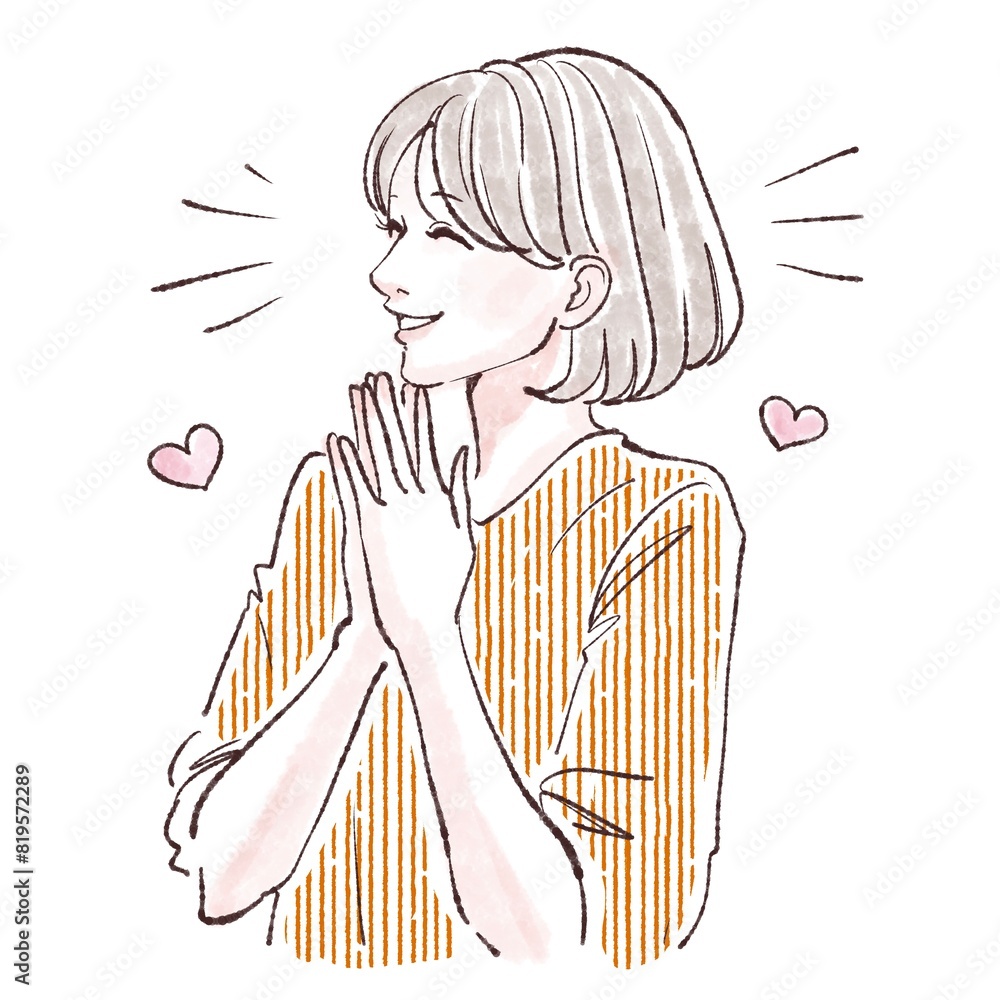 喜ぶ/喜び/嬉しい/やったー/キュン/恋をする/ときめく/バレンタイン/ときめき/ハート/恋愛/出会い/メロメロ/惚気/大喜び/幸せ/ハッピー/笑顔/水彩/手描き/女性/女の子のイラスト素材 喜ぶ/喜び/嬉しい/やったー/キュン/恋をする/ときめく/バレンタイン/ときめき/ハート/恋愛/出会い/メロメロ/惚気/大喜び/幸せ/ハッピー/笑顔/水彩/手描き/女性/女の子のイラスト素材