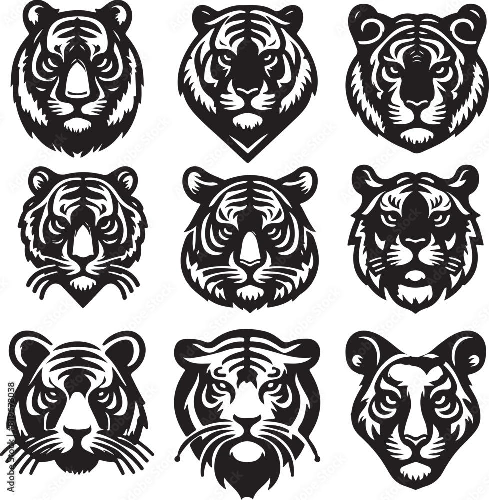 Obraz premium tiger bundle art ilastration