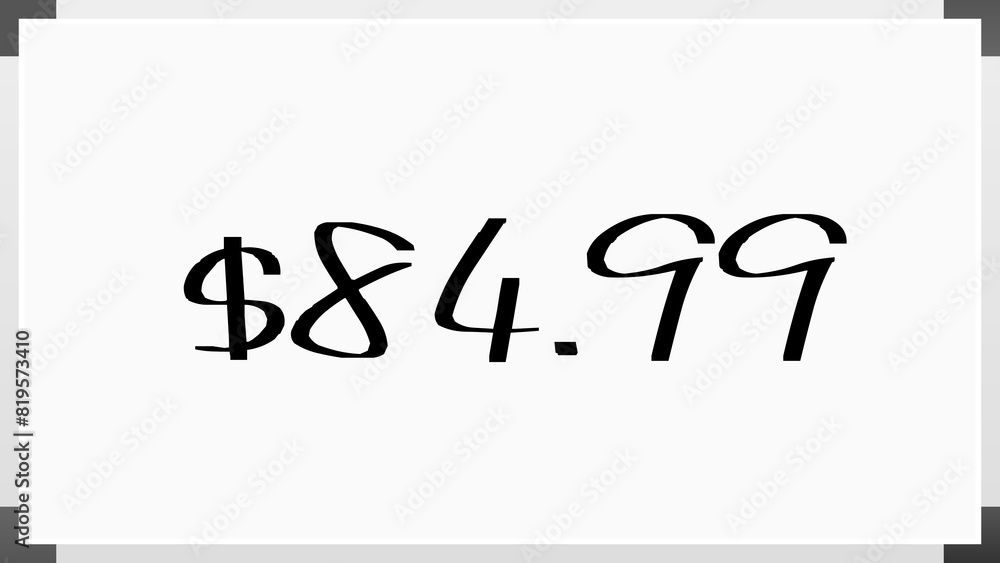 $84.99 のホワイトボード風イラスト $84.99 のホワイトボード風イラスト