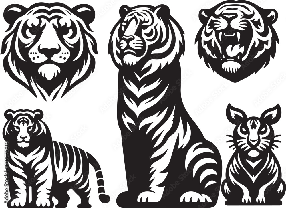 tiger bundle art ilastration