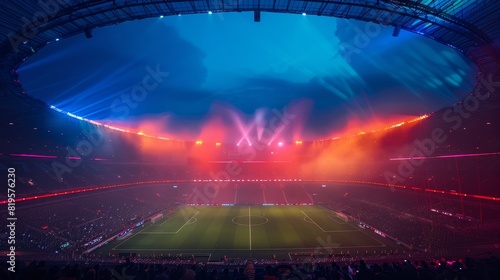Sport Complex Stadium Lighting: A photo showcasing the stadium lighting of a sports complex