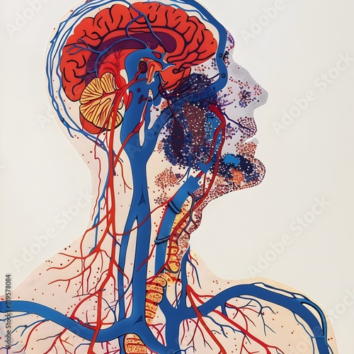 Intricate Anatomy A Vibrant of the Human Bodys Vascular System photo