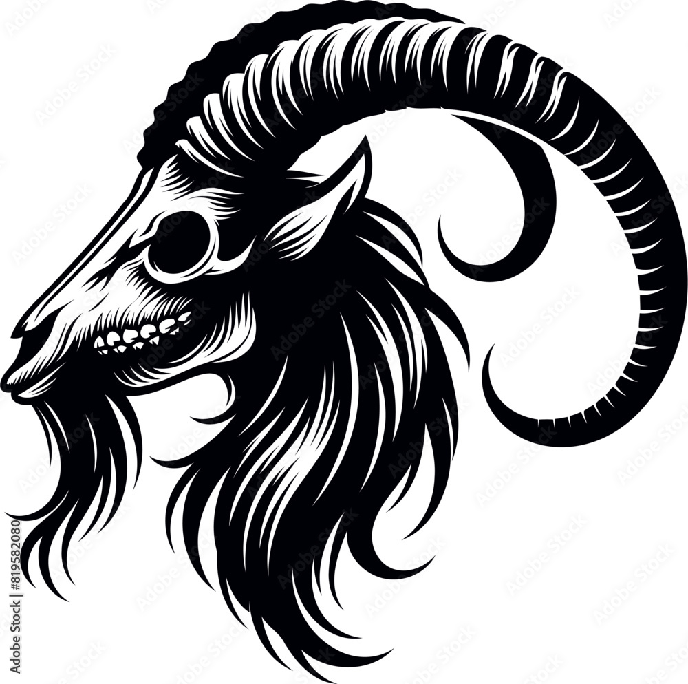 Goat Silhouette Metal Mailbox Topper - Powder Coated Steel, 10.75" X 9", Mounting Hardware Included
