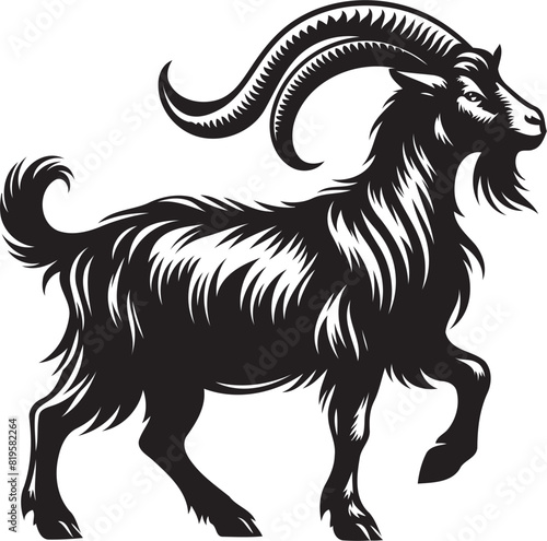goat Vector   goat vector illustration  goat emblem design  Goat silhouette