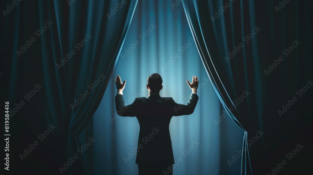 Fototapeta premium A masterful actor whose mere gestures captivate the audience.
