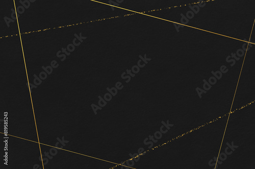 Black Japanese "Washi" paper texture with classy gold pattern. Abstract graceful Japanese style background.