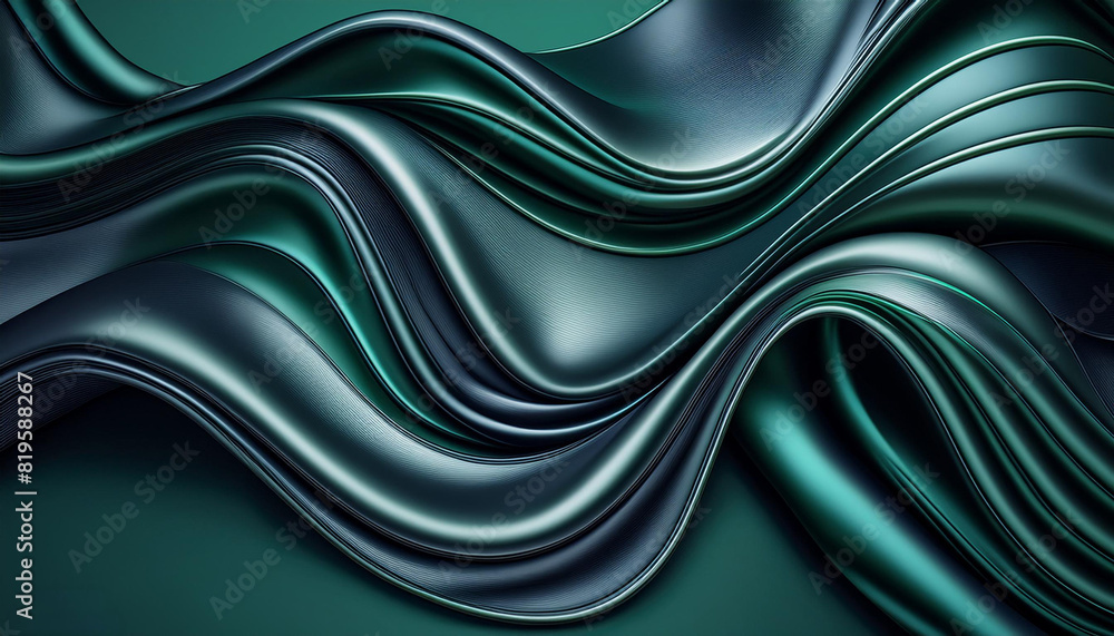 luxury background of Dark green silk satin. Shiny smooth fabric. Soft folds. Luxury background luxury background of Dark green silk satin. Shiny smooth fabric. Soft folds. Luxury background
