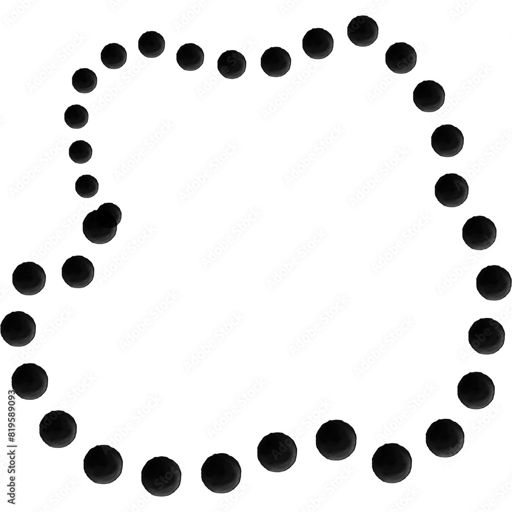 Halftone square, Copy space framed by circle pattern Halftone square, Copy space framed by circle pattern