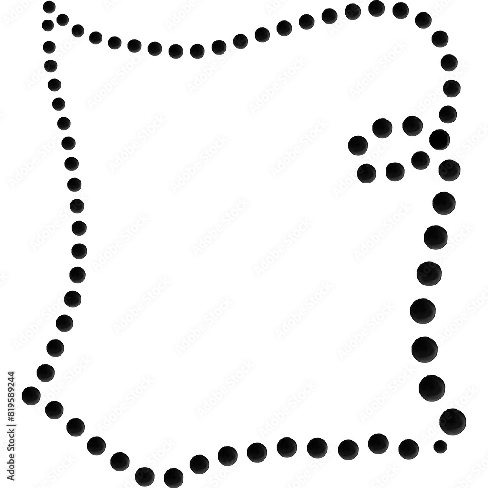 Halftone square, Copy space framed by circle pattern Halftone square, Copy space framed by circle pattern