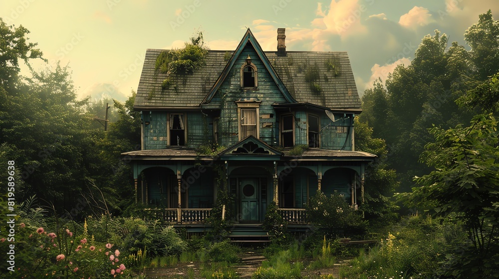 Write a short story about the family who lives in this house