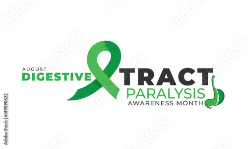 Digestive tract paralysis awareness month. background, banner, card, poster, template. Vector illustration.