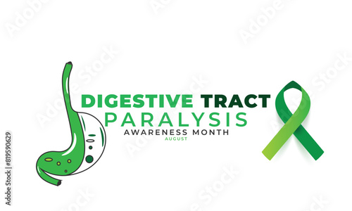 Digestive tract paralysis awareness month. background, banner, card, poster, template. Vector illustration.