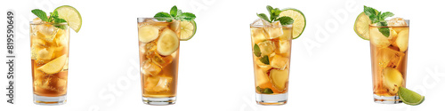 Ginger Ale isolated on transparent png background. Generative ai