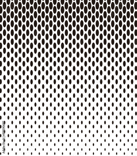 Halftone seamless pattern. Repeated geometric gradient. geometry pattern background. Repeating gradation design. Repeat hexagon printed black and white. Vector Format illustration design element	