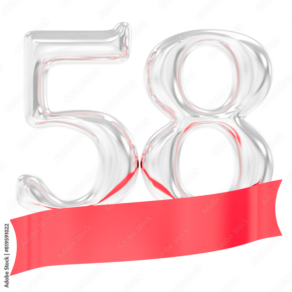 Happy Anniversary 58 Years 3d Rendering Happy Anniversary 58 Years 3d Rendering