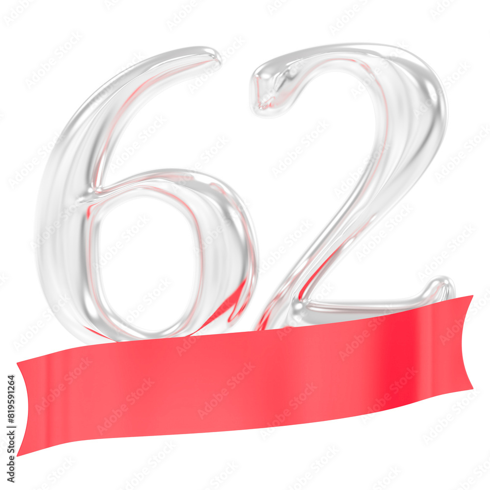 Happy Anniversary 62 Years 3d Rendering Happy Anniversary 62 Years 3d Rendering