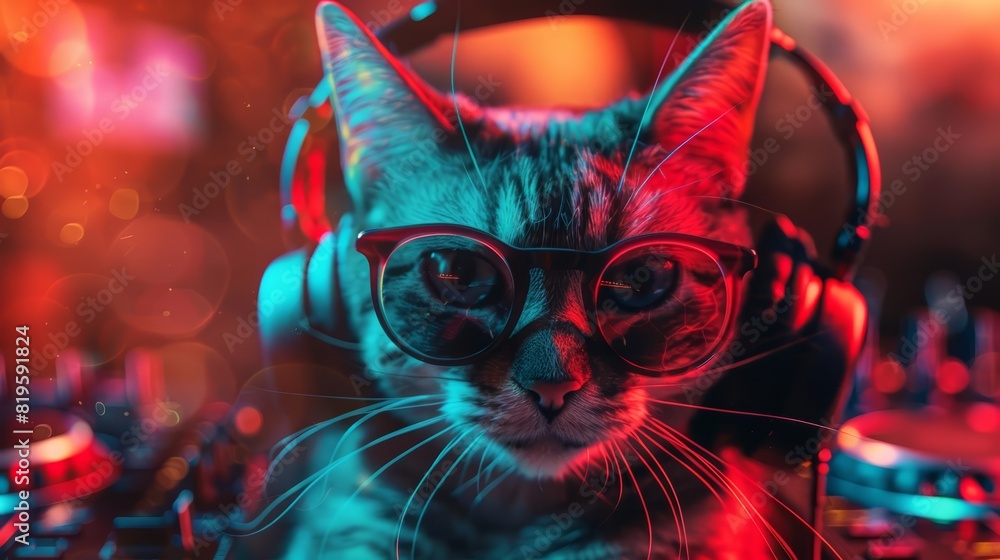 Fototapeta premium Closeup of Creative strange concept pictures of music