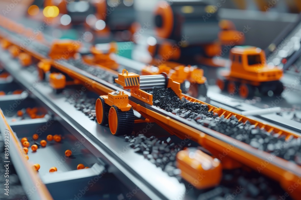 Asphalt production process in the factory Asphalt production process in the factory