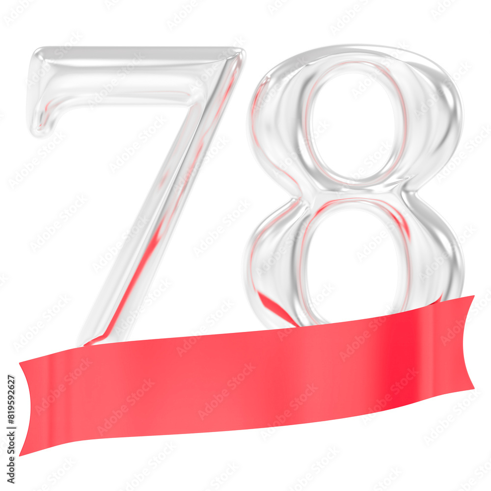 Happy Anniversary 78 Years 3d Rendering Happy Anniversary 78 Years 3d Rendering