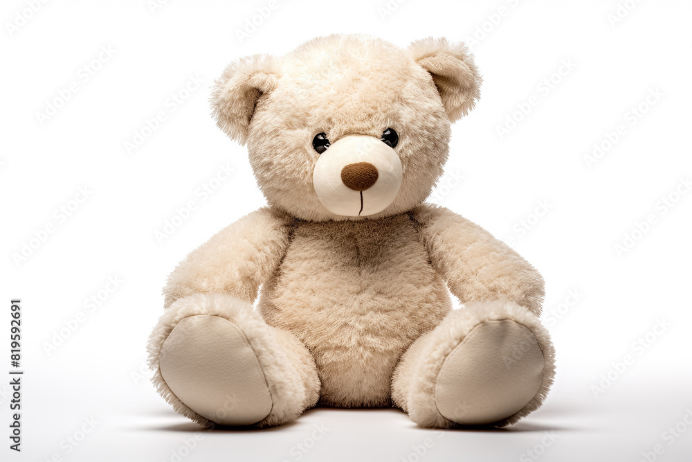 toy bear on a white background. Generative Ai toy bear on a white background. Generative Ai