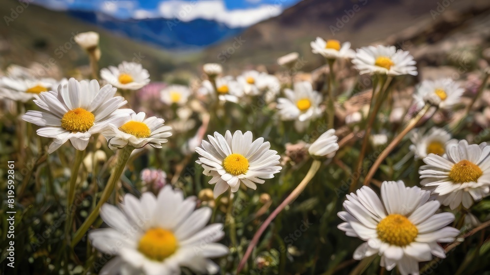 Obraz premium Tranquil Wilderness Flower Scene