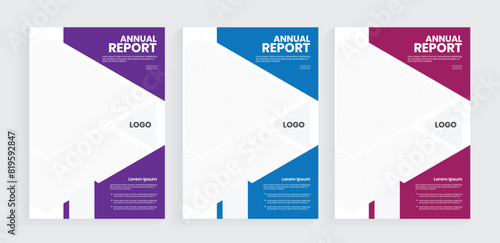 A4 annual report cover design, corporate flier cover template, modern document paper design, handbook layout, annual publication layout.