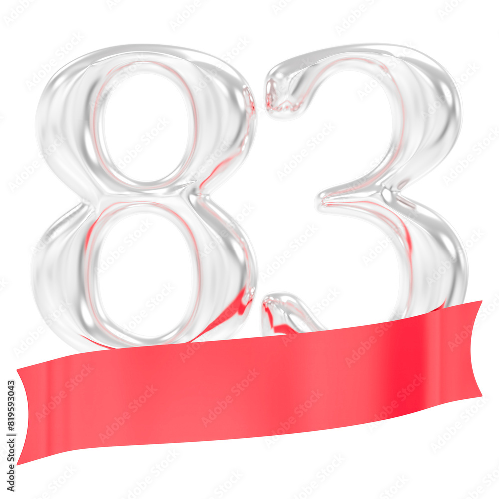 Happy Anniversary 83 Years 3d Rendering Happy Anniversary 83 Years 3d Rendering
