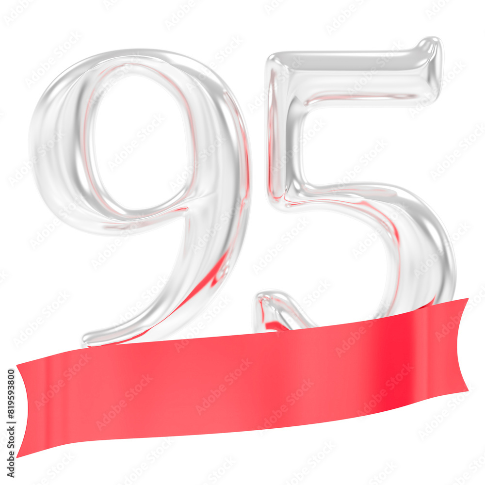 Happy Anniversary 95 Years 3d Rendering Happy Anniversary 95 Years 3d Rendering
