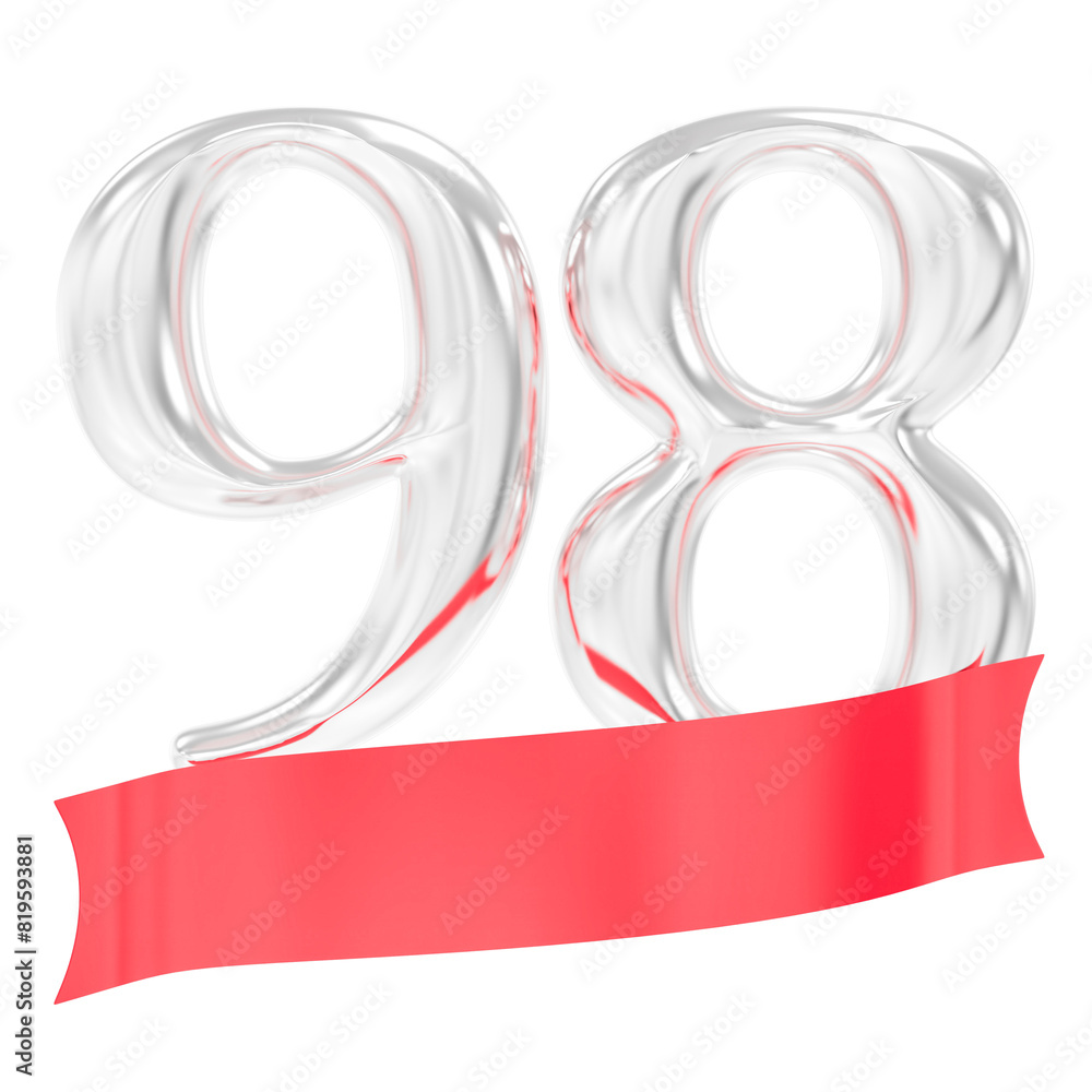 Happy Anniversary 98 Years 3d Rendering Happy Anniversary 98 Years 3d Rendering