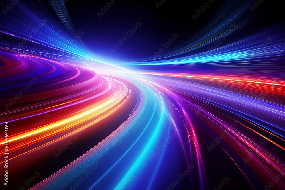 abstract speed motion on the road. Generative Ai abstract speed motion on the road. Generative Ai