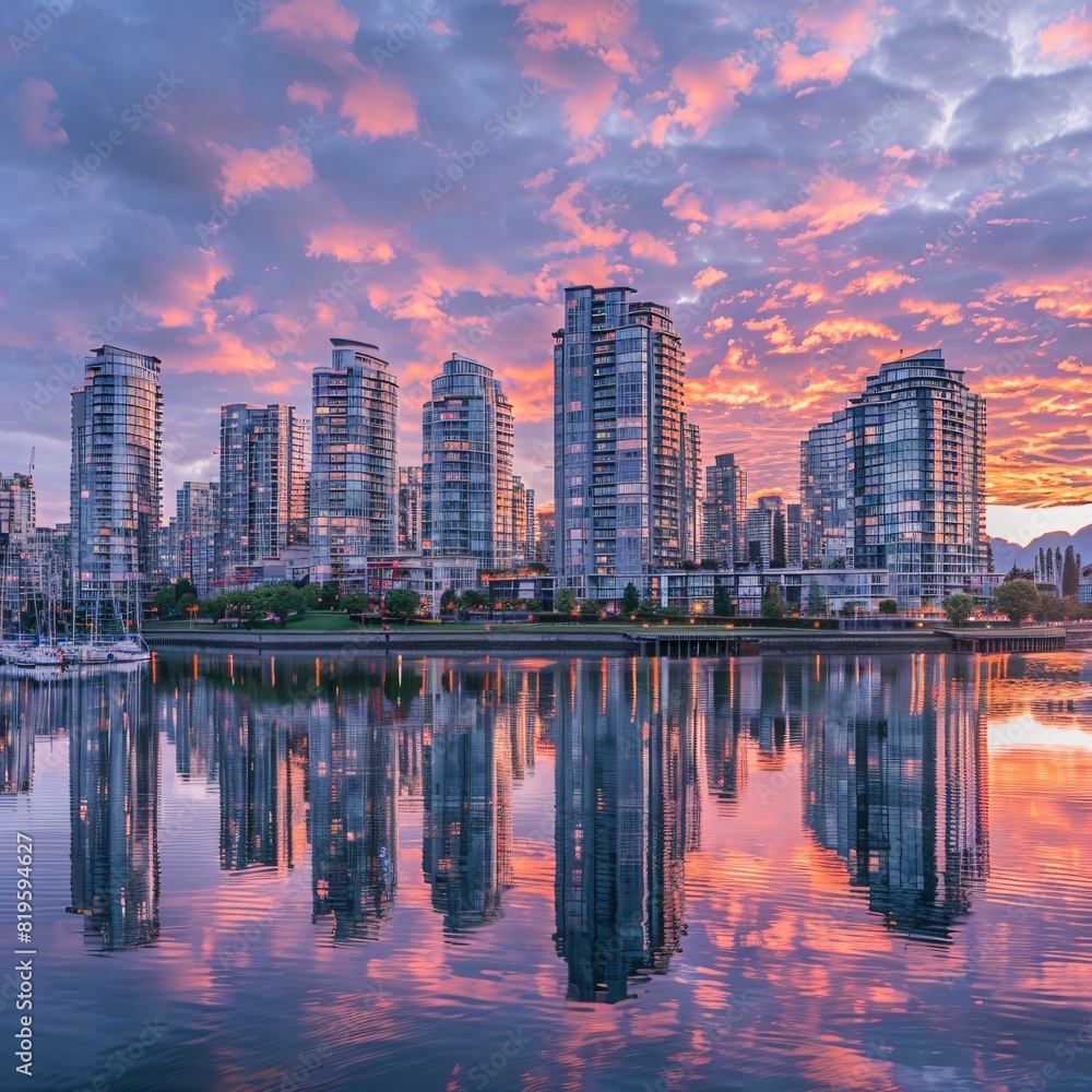 panoramic view of Vancouver skyline