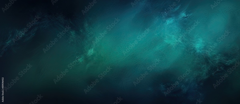 A green wave over a deep blue background with white waves
